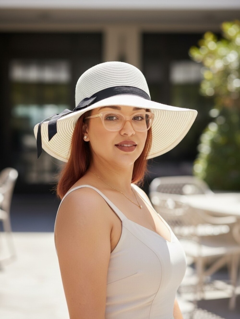 Chic Sun Protection Straw Hat with Bow Detail